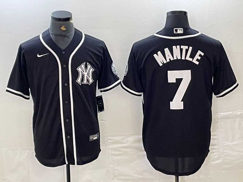 Men's New York Yankees #7 Mickey Mantle Black White Cool Base Stitched Jersey,We sell and wholesale Men's New York Yankees #7 Mickey Mantle Black White Cool Base Stitched Jersey on line form chian!
